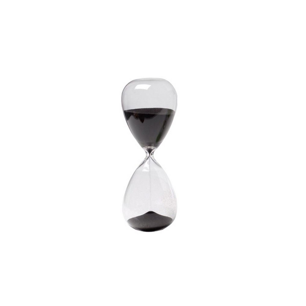 Artekko Hourglass Γυάλινη Διακοσμητική Κλεψύδρα με Μαύρη Άμμο (7.5x7.5x20.3)cm Artekko 73221-BLAC