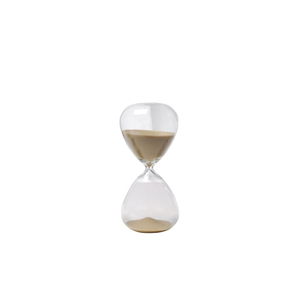 Artekko Hourglass Γυάλινη Διακοσμητική Κλεψύδρα με Μπεζ Άμμο (9x9x25.5)cm Artekko 73229-TAN