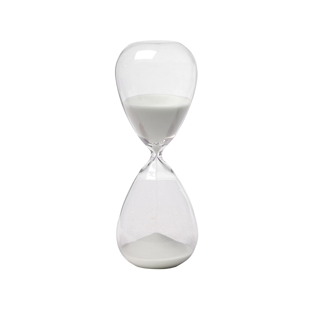 Artekko Hourglass Γυάλινη Διακοσμητική Κλεψύδρα με Λευκή Άμμο (9x9x25.5)cm Artekko 73229-WHIT