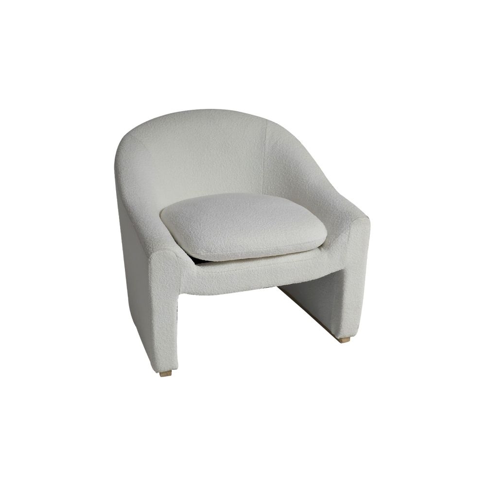 Artekko Cloud Λευκή Υφασμάτινη Μπουκλέ Πολυθρόνα (76x76x71)cm Artekko 735-2209