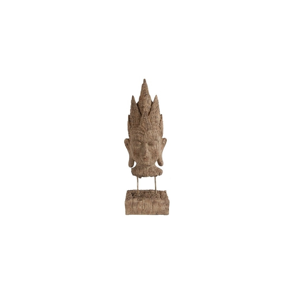 Artekko Buddha Διακοσμητικό Κεφάλι Βούδα Ρητίνη Καφέ (12.7x8.9x39.4)cm Artekko 73631