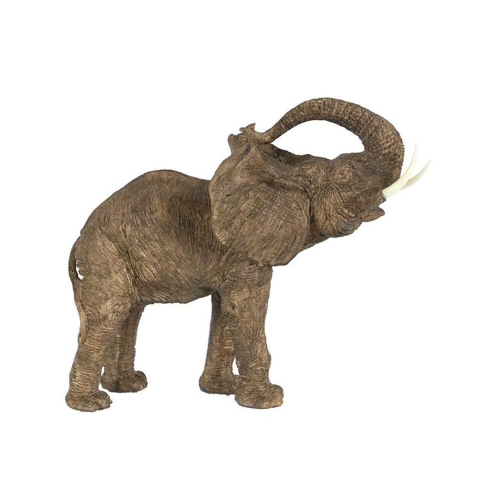 Artekko Elephant Διακοσμητικός Ελέφαντας Ρητίνης σε Γκρι με Καφέ (38.1x20.3x30.5)cm Artekko 73638