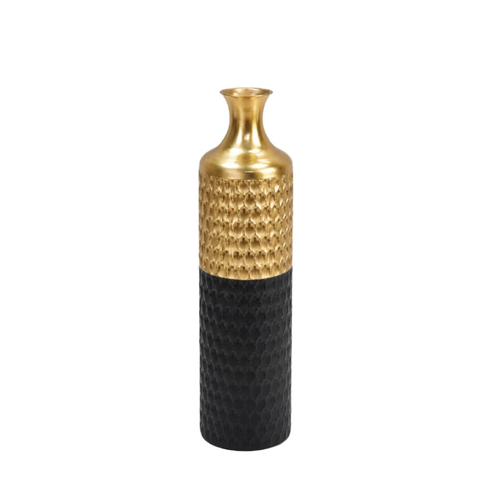 ΒΑΖΟ ΜΕΤΑΛΛΙΚΟ ΜΑΥΡΟ ΧΡΥΣΟ 16.5X16.5X61ΕΚ. Espiel DWWA1021