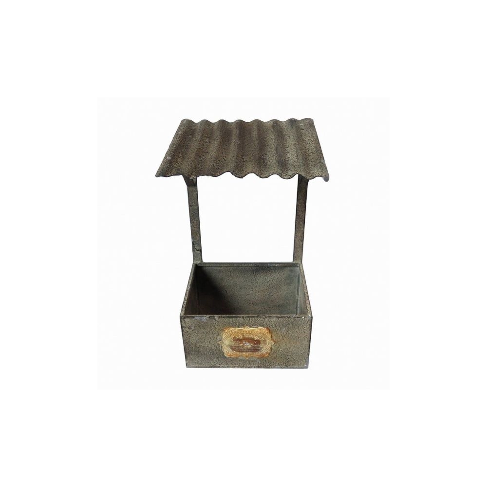 Artekko Planter Γκρι Μεταλλικό Διακοσμητικό Κασπό (23x16x42)cm Artekko 742-2233