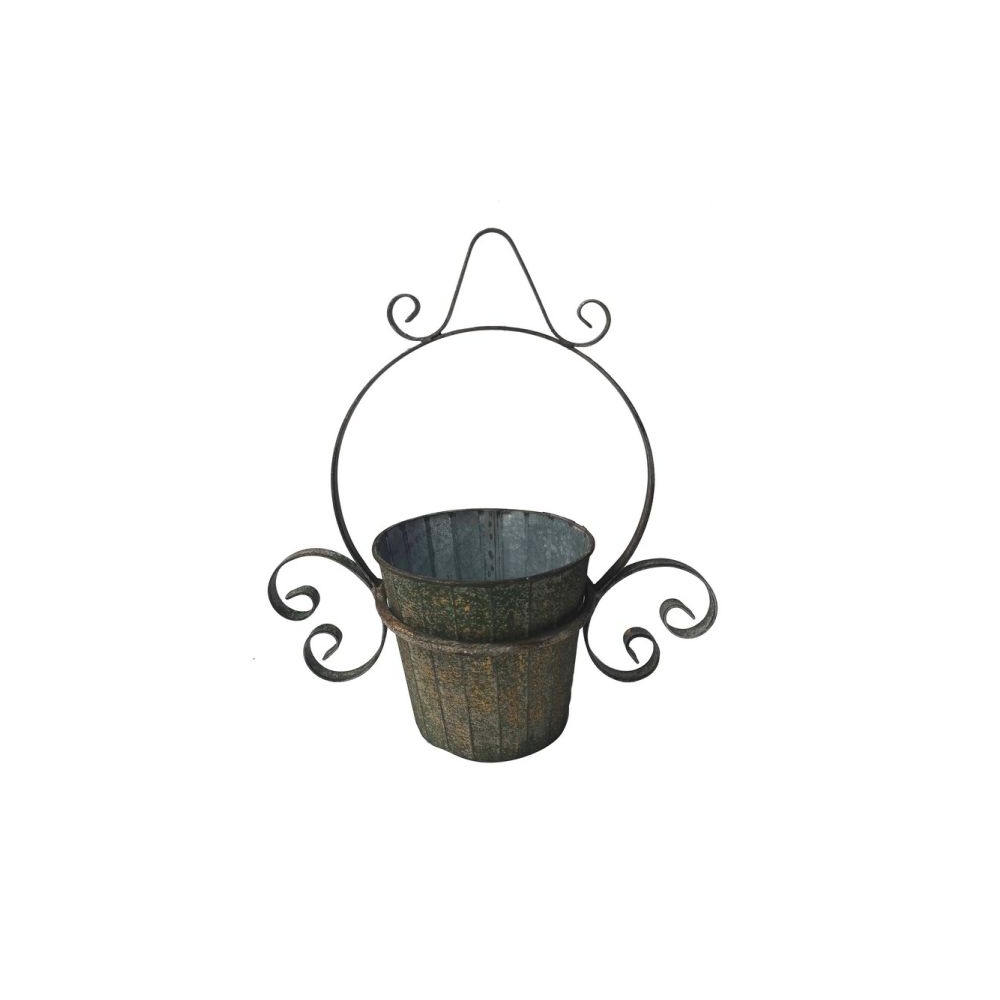 Artekko Planter Πράσινο Μεταλλικό Κρεμαστό Κασπώ (32x16x36)cm Artekko 742-2301