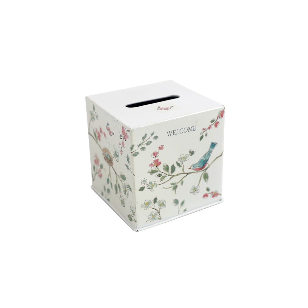 Artekko Napkin Holder Λευκή Μεταλλική Θήκη για Χαρτοπετσέτες με Σχέδια (12.5x12.5x13)cm Artekko 742-2490