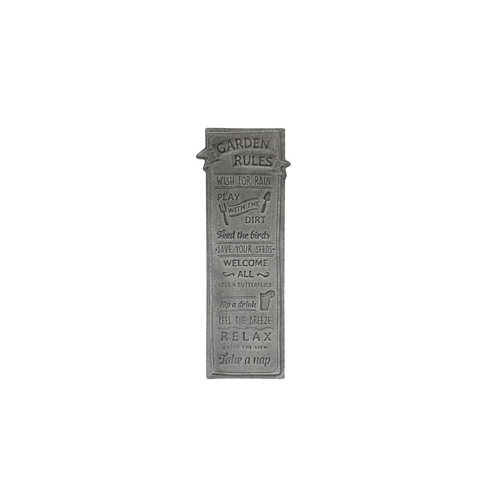 Artekko Sign Γκρι Μεταλλική Πινακίδα Τοίχου (65x23x1)cm Artekko 742-2604