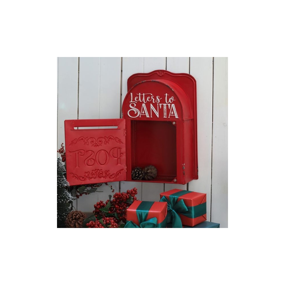 Artekko Xmas Mailbox Κόκκινο Μεταλλικό Γραμματοκιβώτιο (27x10x40)cm Artekko 742-2617