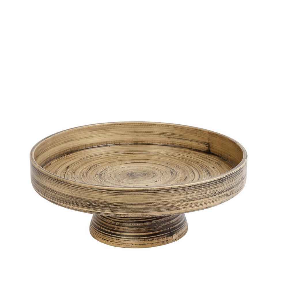 BALI ΣΤΡΟΓΓΥΛΟΣ ΔΙΣΚΟΣ BAMBOO ΜΕ ΠΟΔΙ 35Χ14ΕΚ Espiel BAB114