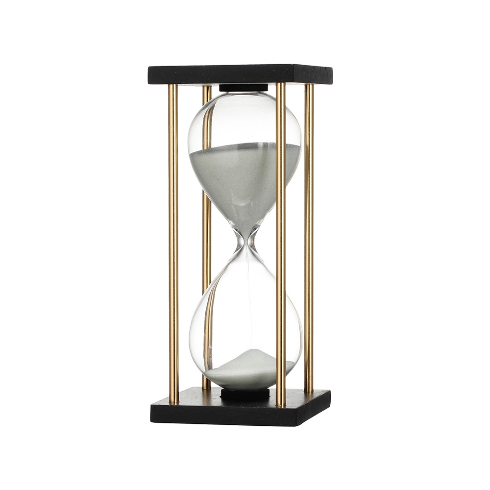 Artekko Hourglass Γυάλινη Διακοσμητική Κλεψύδρα σε Βάση με Λευκή Άμμο (8.5x8.5x19.5)cm Artekko 75731-WHIT