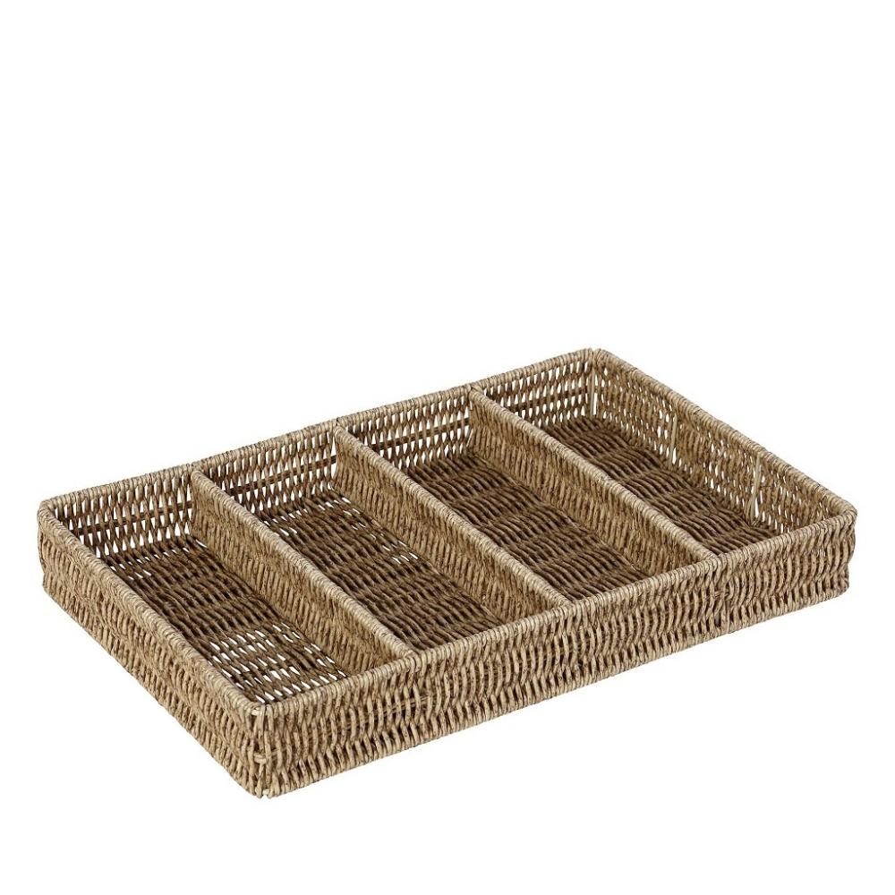 ΔΙΣΚΟΣ ΜΕ ΔΙΑΧΩΡΙΣΤΙΚΑ SYNTH. RATTAN ΜΠΕΖ 40Χ26Χ5,5ΕΚ Espiel KOD136