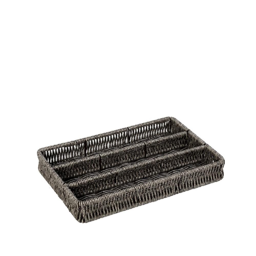 ΔΙΣΚΟΣ ΜΕ ΔΙΑΧΩΡΙΣΤΙΚΑ SYNTH. RATTAN ΓΚΡΙ 28Χ19Χ4ΕΚ Espiel KOD235