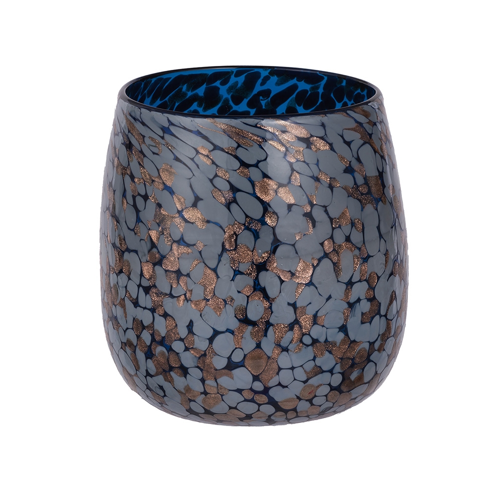Artekko Caec Γυάλινο Διακοσμητικό Βάζο 16cm 16.00x16.00x16.00 Artekko 76722