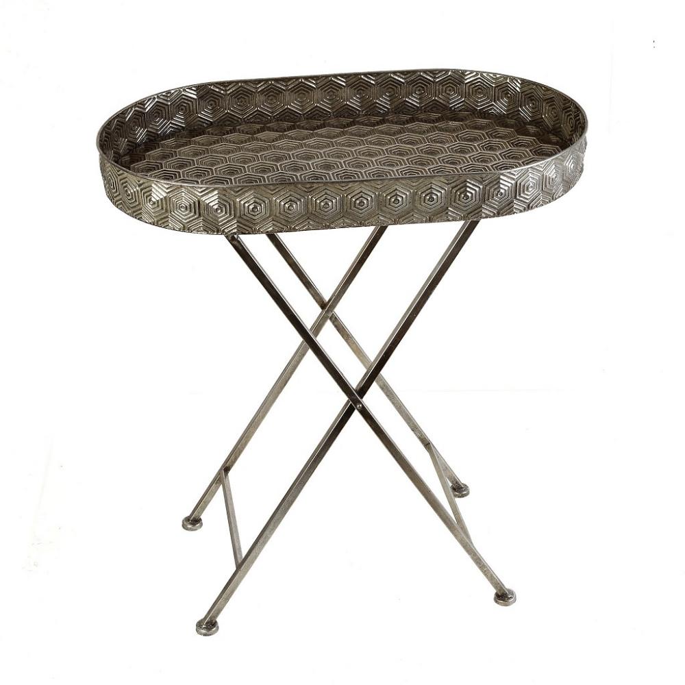 ΤΡΑΠΕΖΑΚΙ ΟΒΑΛ ΜΕΤΑΛ. 65X39,5Χ70,5ΕΚ. Espiel GLD104