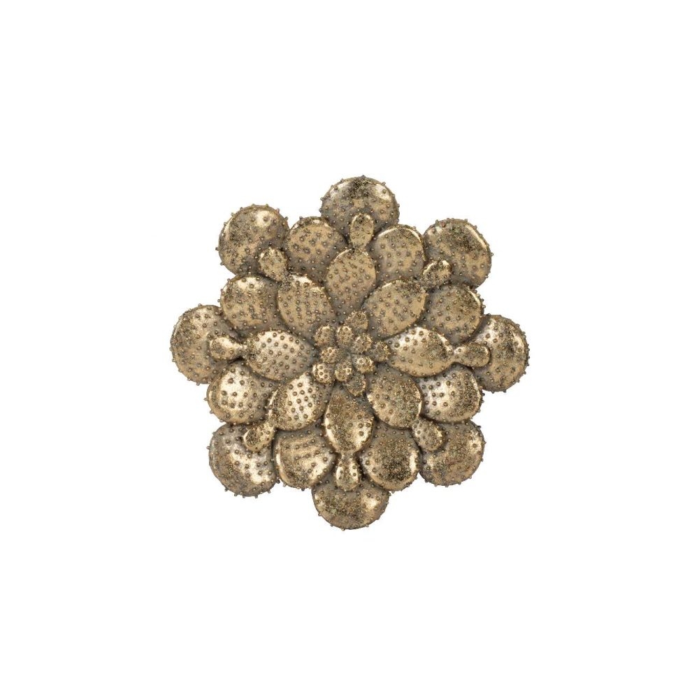 Artekko Flower Χρυσό Επιτοίχιο Διακοσμητικό Λουλούδι Ρητίνης (25.5x4x25.5)cm Artekko 77118