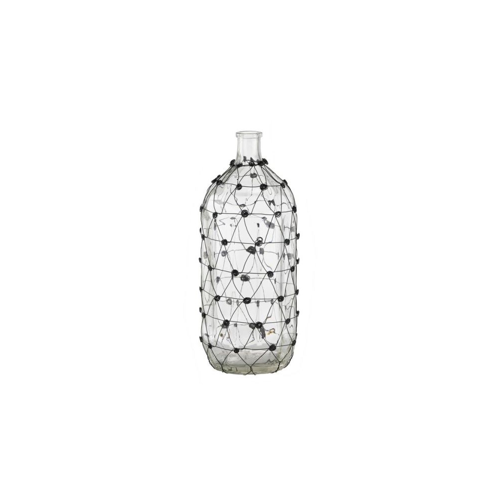 Artekko Clear Διάφανο Γυάλινο Βάζο με Μεταλλικό Πλέγμα (18x18x46)cm Artekko 77650
