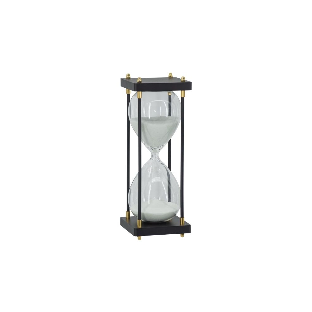 Artekko Hourglass Διακοσμητική Κλεψύδρα σε Μαύρη Βάση με Λευκή Άμμο (11x11x31)cm Artekko 77897