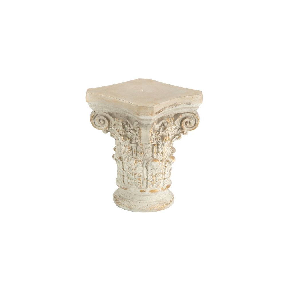 Artekko Pedestal Μπεζ Διακοσμητικό Βάθρο Ανθοστήλη από Μαγνήσιο (35.5x35.5x44.5)cm Artekko 77900
