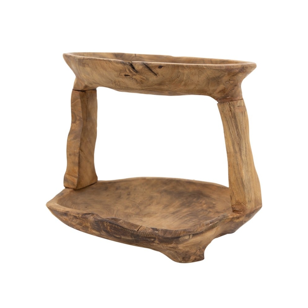 Artekko Woody Ορντεβιέρα Διακοσμητική από Ξύλο Teak σε Φυσική Απόχρωση (30x25x25)cm Artekko 78341