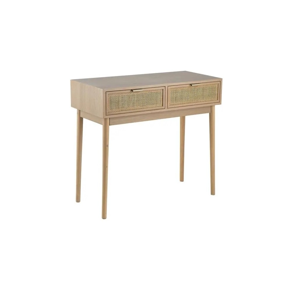 Artekko Cons Κονσόλα MDF Ψάθα Φυσική Απόχρωση (88x40x80)cm Artekko 78428-NATU