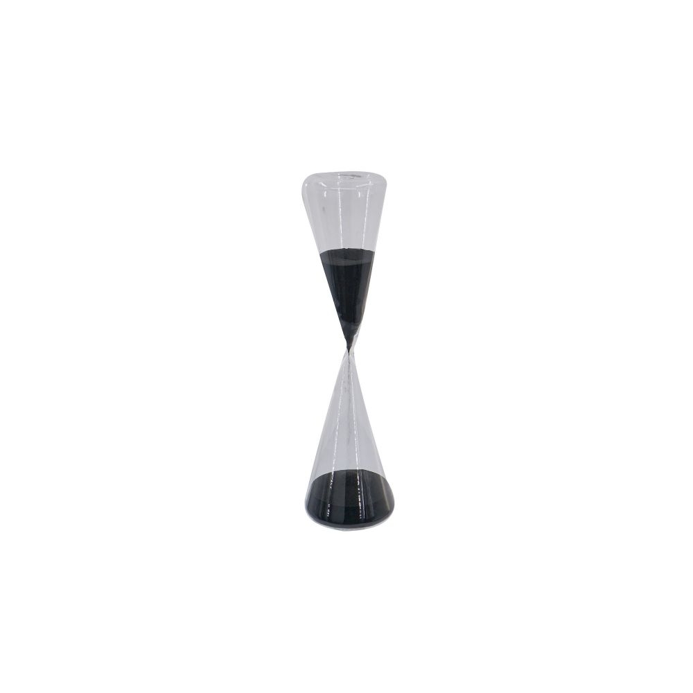 Artekko Hourglass Γυάλινη Διακοσμητική Κλεψύδρα με Μαύρη Άμμο (10.8x10.8x39)cm Artekko 78849-DS