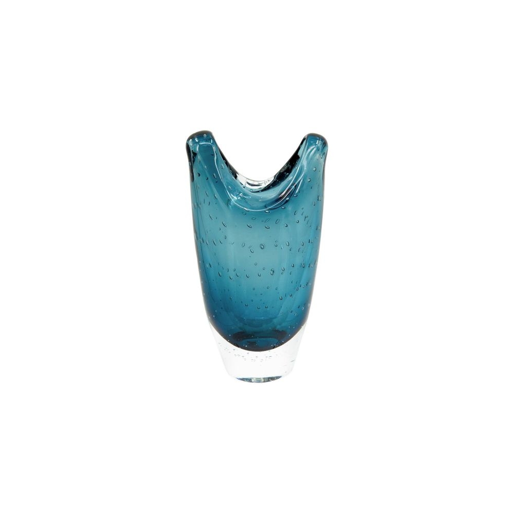 Artekko Mayron Μπλε Γυάλινο Διακοσμητικό Βάζο (15.5x8x26.5)cm Artekko 79955