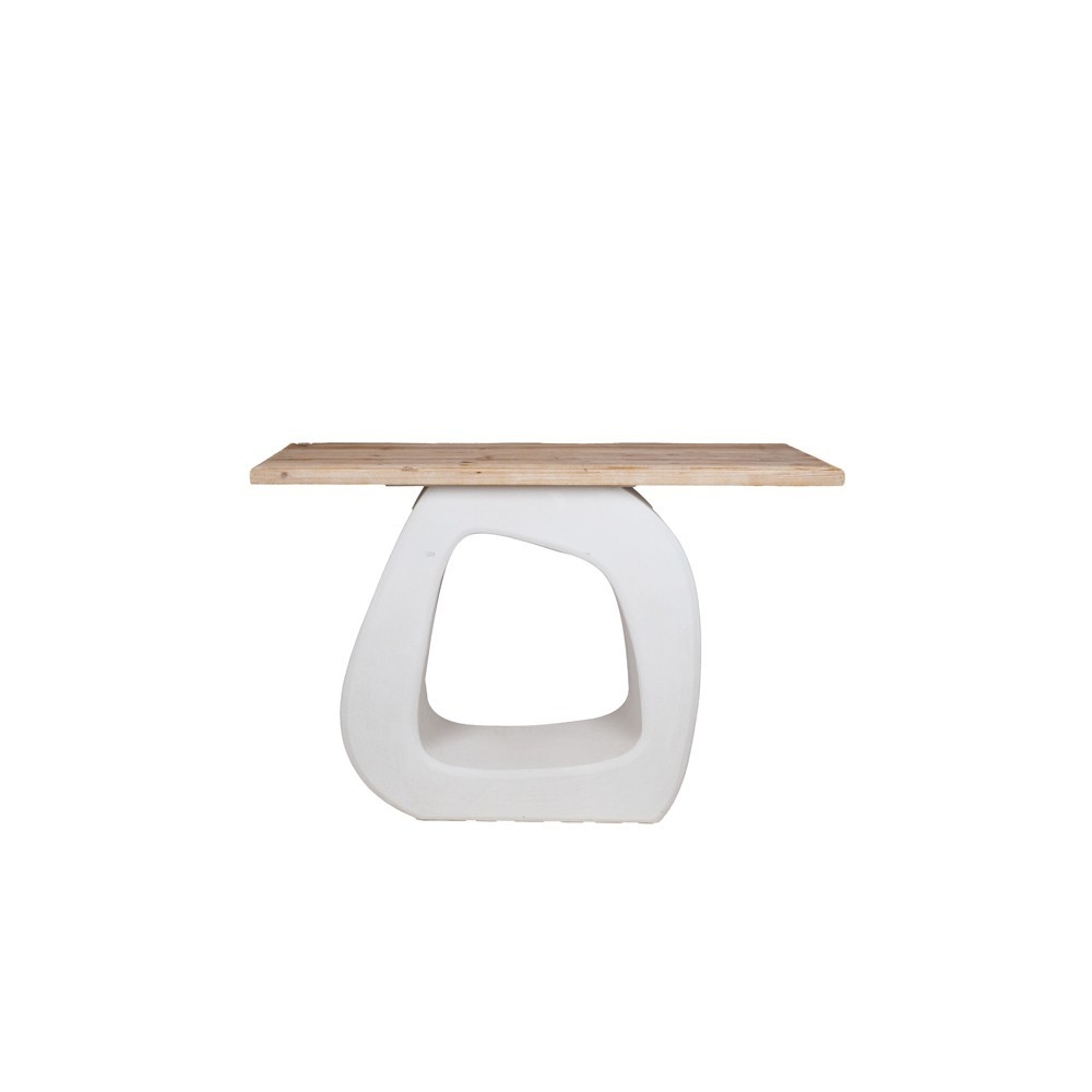 ΚΟΝΣΟΛΑ, ΞΥΛΟ-MDF, ΛΕΥΚΟ-ΦΥΣΙΚΟ, 120x38x82εκ Eurolamp 810-00015