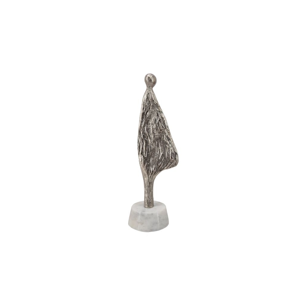 Artekko Figurine Ασημί Μεταλλικό Επιτραπέζιο Διακοσμητικό Γλυπτό με Φιγούρα (8.9x7.6x27.9)cm Artekko 86847-DS