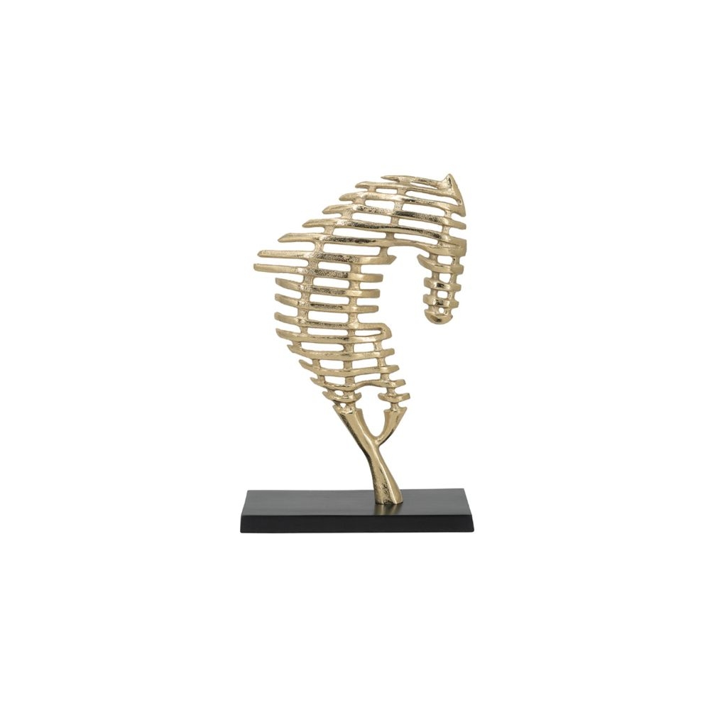 Artekko Figurine Χρυσό Μεταλλικό Επιτραπέζιο Διακοσμητικό με Φιγούρα Αλόγου (23.5x9.5x35.6)cm Artekko 86870