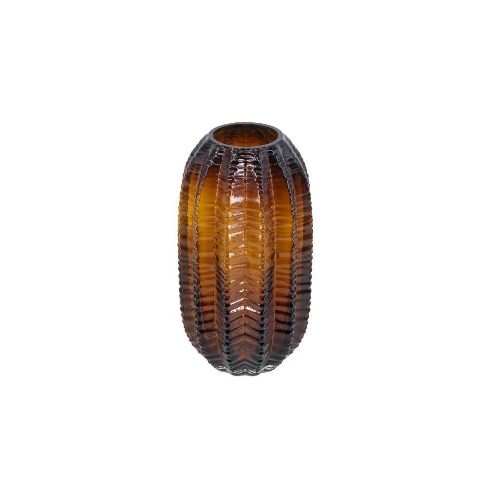 Artekko Briar Amber Καφέ Γυάλινο Διακοσμητικό Βάζο (15x15x28)cm Artekko 98638