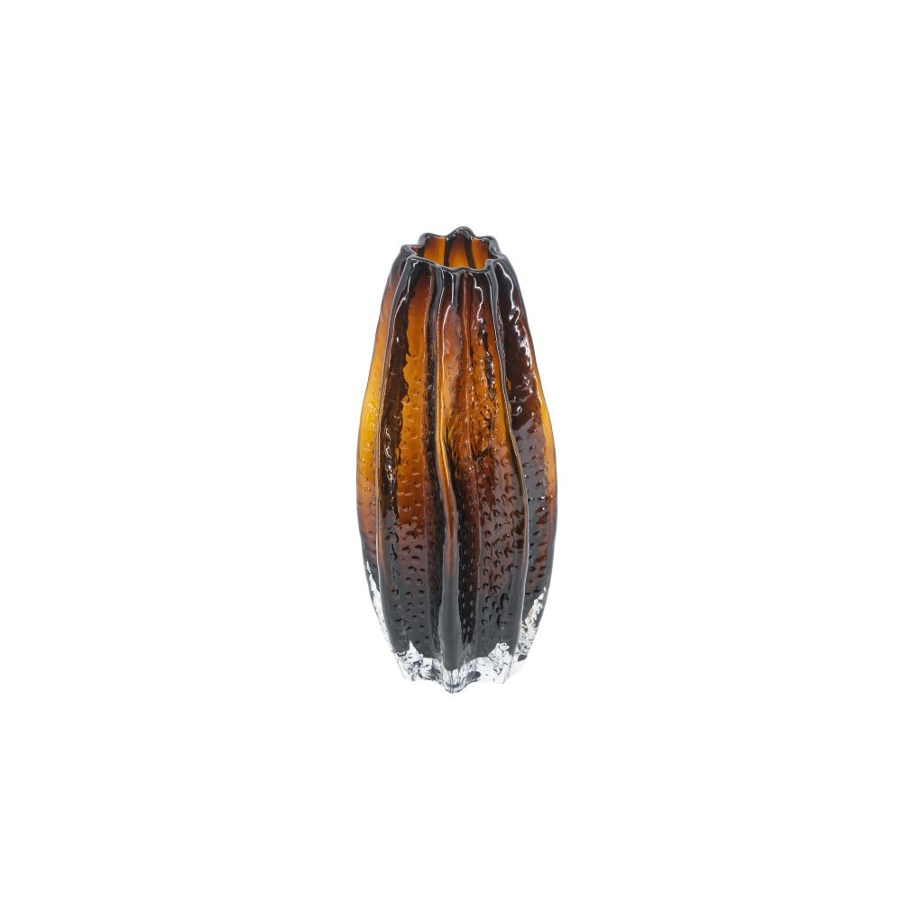 Artekko Briar Amber Καφέ Γυάλινο Βάζο (13x13x30)cm Artekko 98640