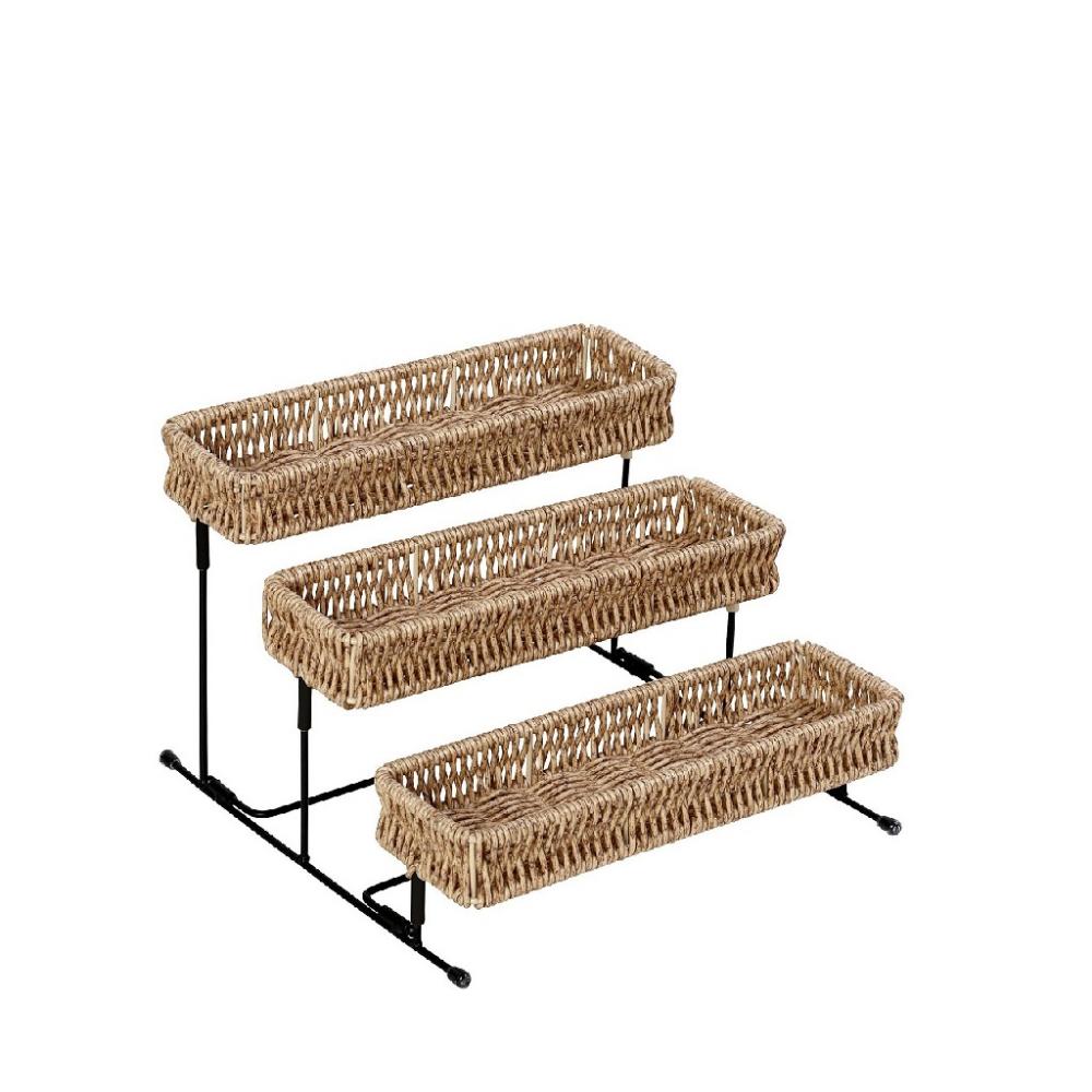 ΔΙΣΚΟΣ 3 ΕΠΙΠΕΔΩΝ SYNTH. RATTAN ΜΠΕΖ 25Χ25Χ16ΕΚ Espiel KOD148