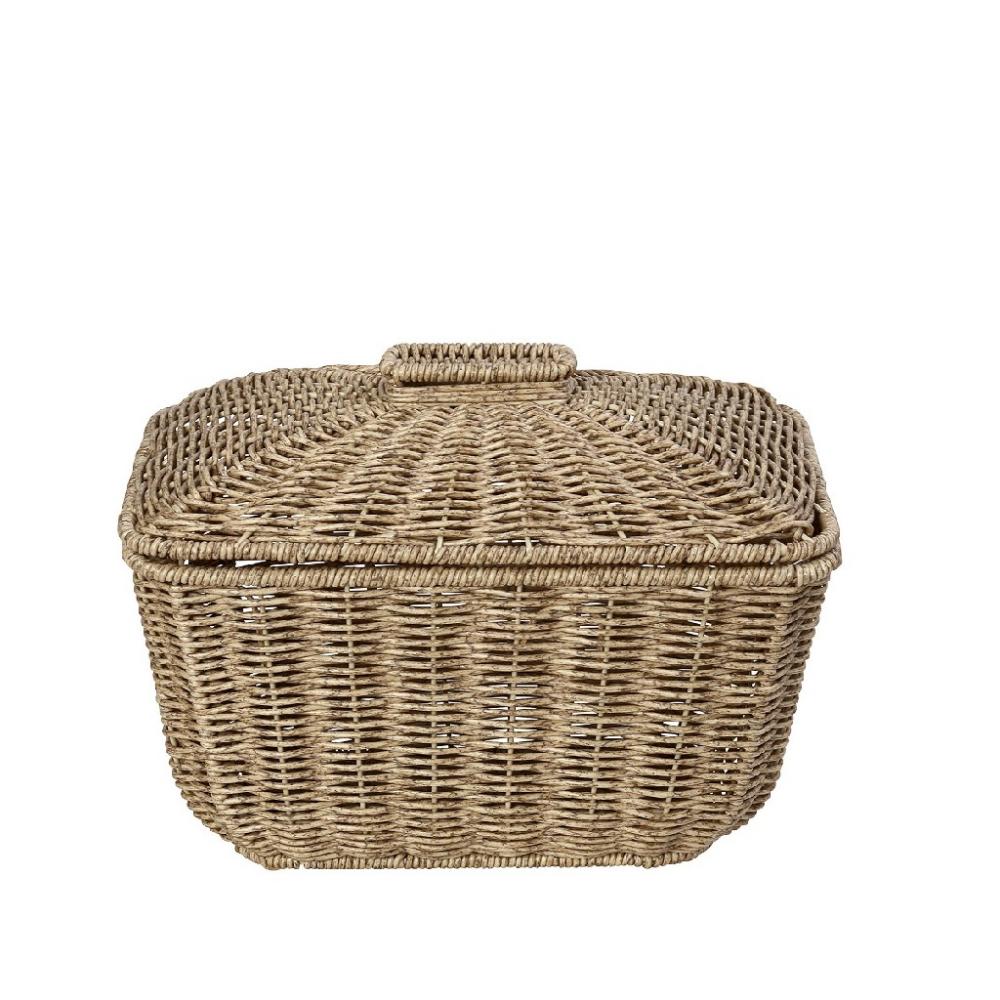 ΚΑΛΑΘΙ ΟΡΘ. ΜΕ ΚΑΠ. SYNTH. RATTAN ΜΠΕΖ 30Χ22Χ23ΕΚ Espiel KOD140