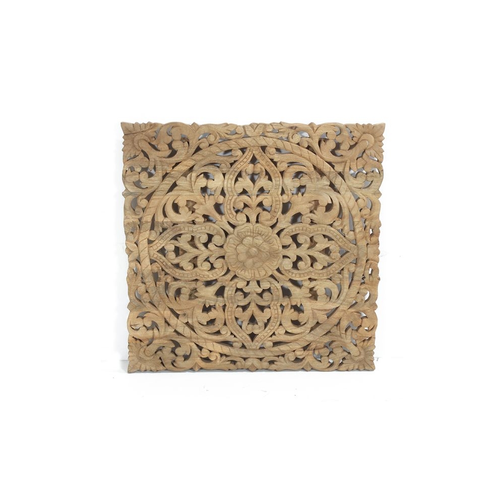 Artekko Uyirsaod Πάνελ Ξύλινο Σκαλιστό (80x3x80)cm Artekko 995-0436N