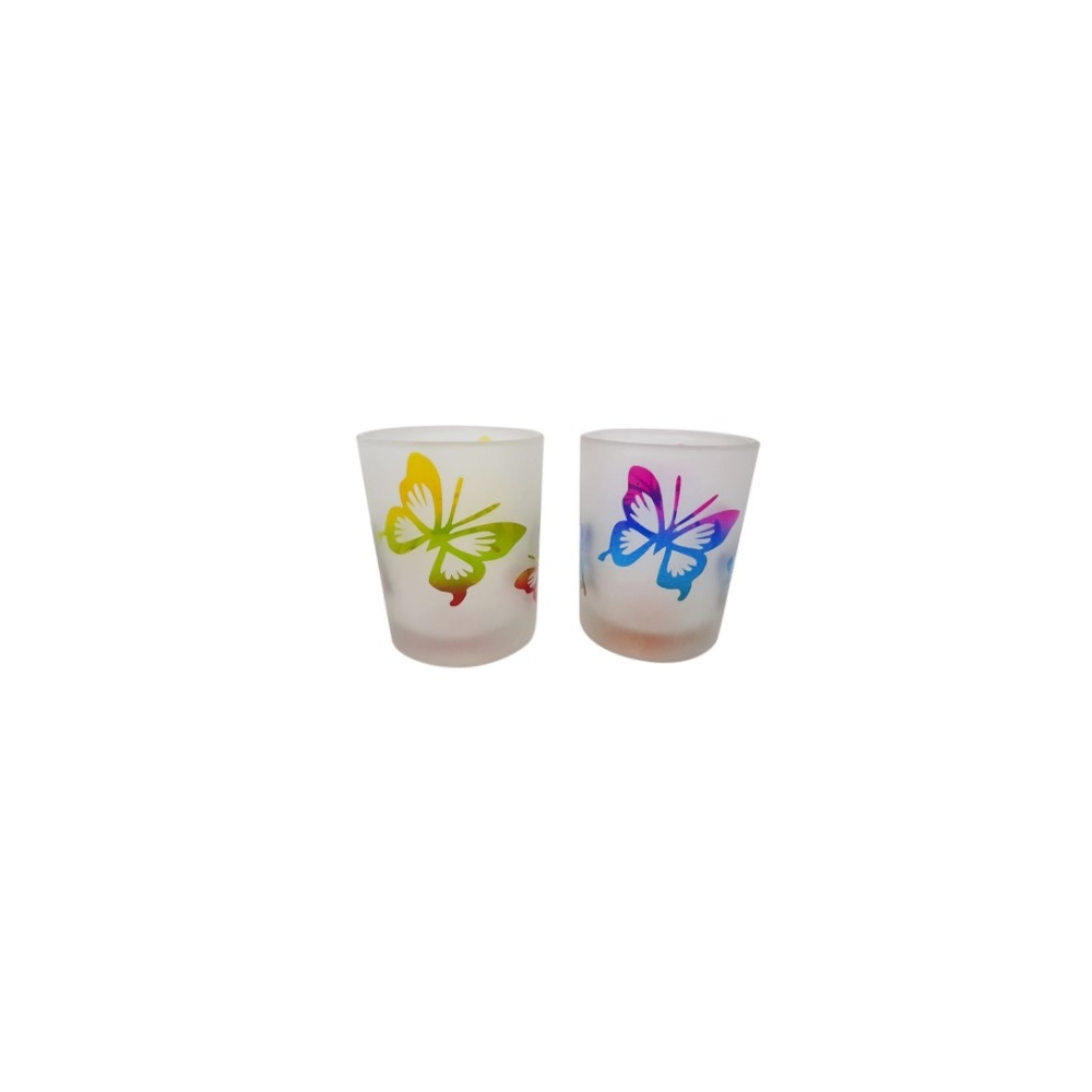 Κηροπήγιο frost με πεταλούδες 8εκ. Plastona 06.CC5040140