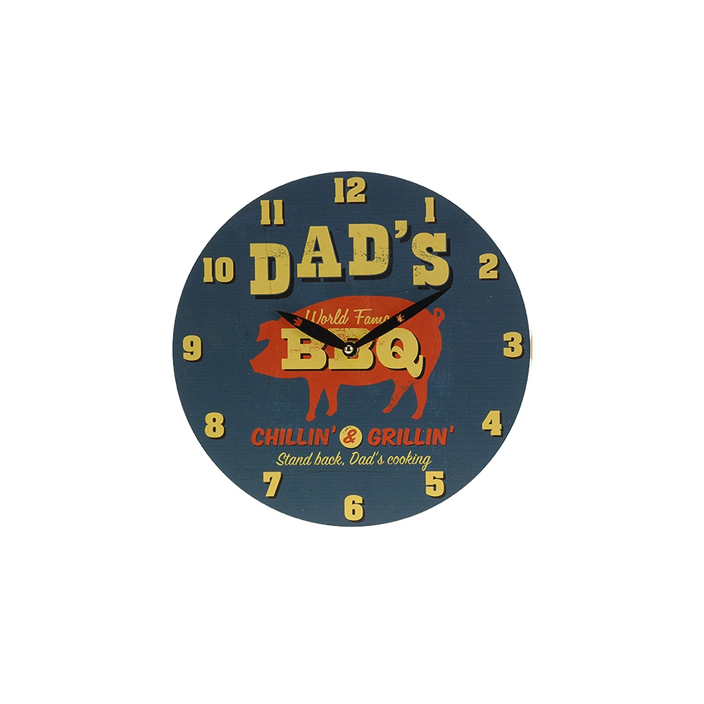 Ρολόι Τοίχου 2 σχέδια (Bbq + Hot Dog) 28cm Zaros CL230
