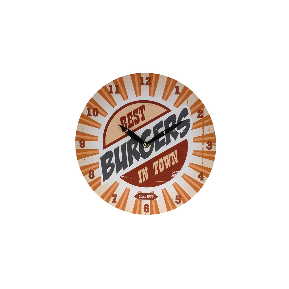 Ρολόι Τοίχου 2 σχέδια (Hamburger) 28cm Zaros CL231