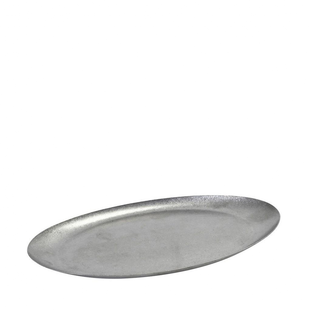 ANTIQUE STONEWASH GREY ΠΙΑΤΟ ΟΒΑΛ SS 18/10 22Χ12Χ1ΕΚ. Espiel FEV121