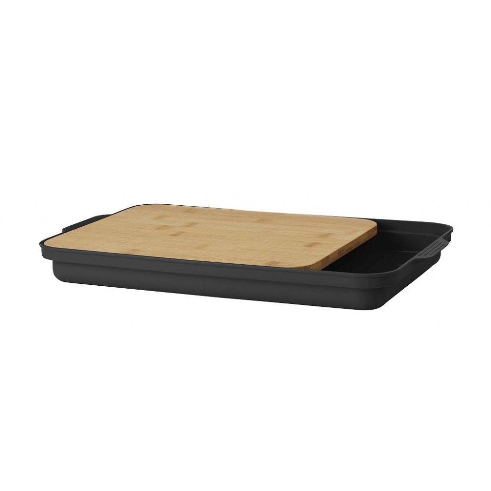 DAY ΕΠΙΦΑΝΕΙΑ ΚΟΠΗΣ ΜΕ ΔΟΧΕΙΟ BAMBOO ΚΑΙ PP ΜΑΥΡΟ 3.5X37.3X24.8ΕΚ. Espiel SCH77145K6