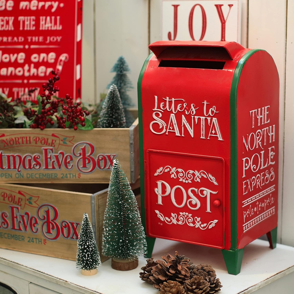 Artekko Xmas Mailbox Κόκκινο Μεταλλικό Γραμματοκιβώτιο (20x17x39)cm Artekko 742-2587