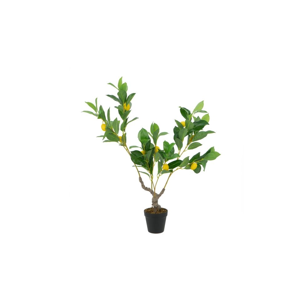 Artekko Lemon Tree Πράσινο Τεχνητό Δέντρο Λεμονιάς σε Μαύρη Γλάστρα (30x30x80)cm Artekko A5744