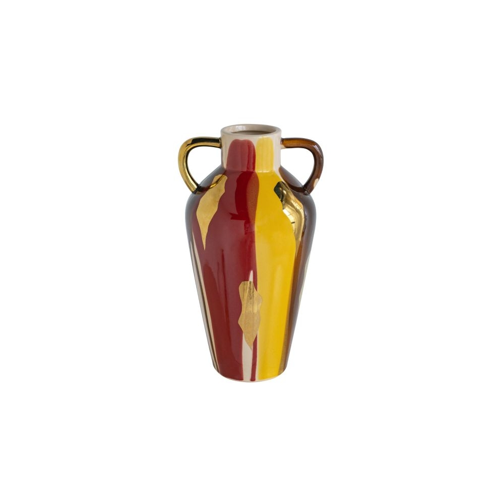 Artekko Ekko Πολύχρωμο Κεραμικό Διακοσμητικό Βάζο (18.7x16.3x31.5)cm Artekko A61209
