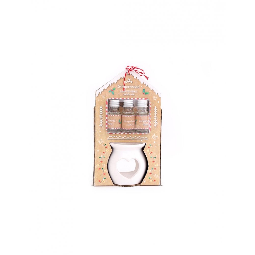 Αρωματιστής κεραμ.με λαδάκια gingerbread Plastona 014.XGB0065