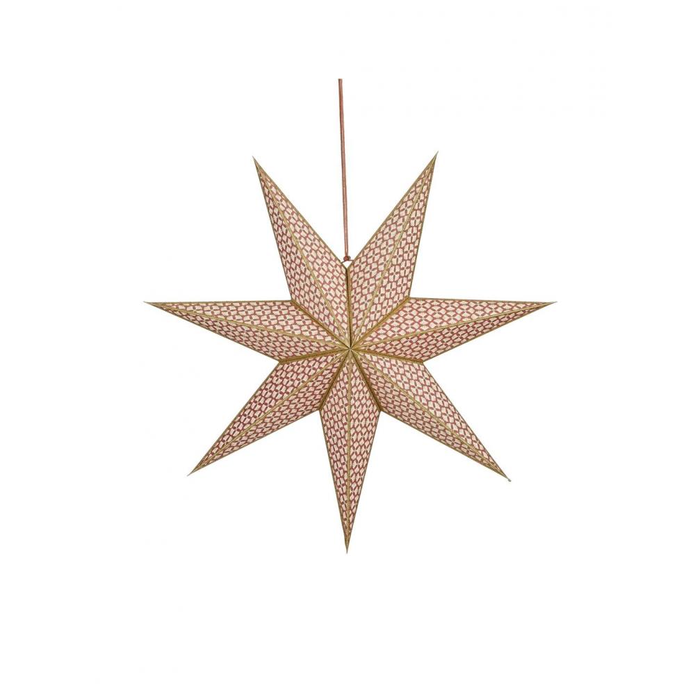 Αστέρι χαρτ.ροζ κρεμ.Φ60 Η18cm Plastona 02.1161438