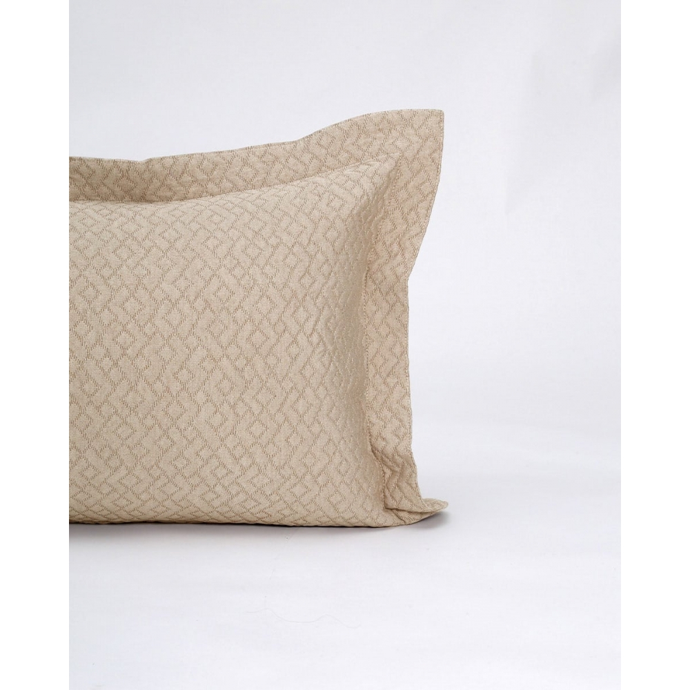3D Ζακάρ Oxford Μαξιλαροθήκη Γεωμετρικό Pattern Augerinos σε 6 Αποχρώσεις 52x72 5cm Άμμου Pennie 212391-05