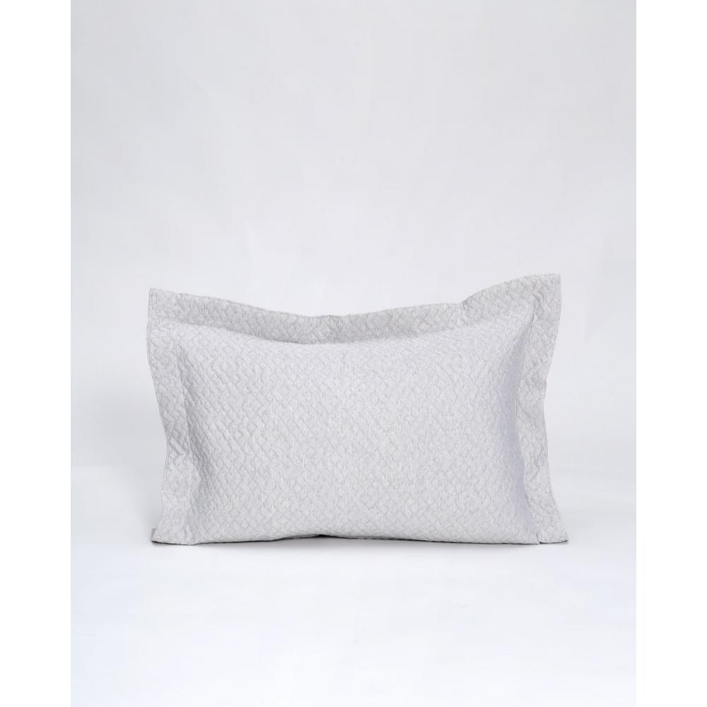 Ζακάρ Πικέ Μαξιλαροθήκη Oxford Augerinos 50x70 5cm Γκρι απαλό Pennie 211901-04