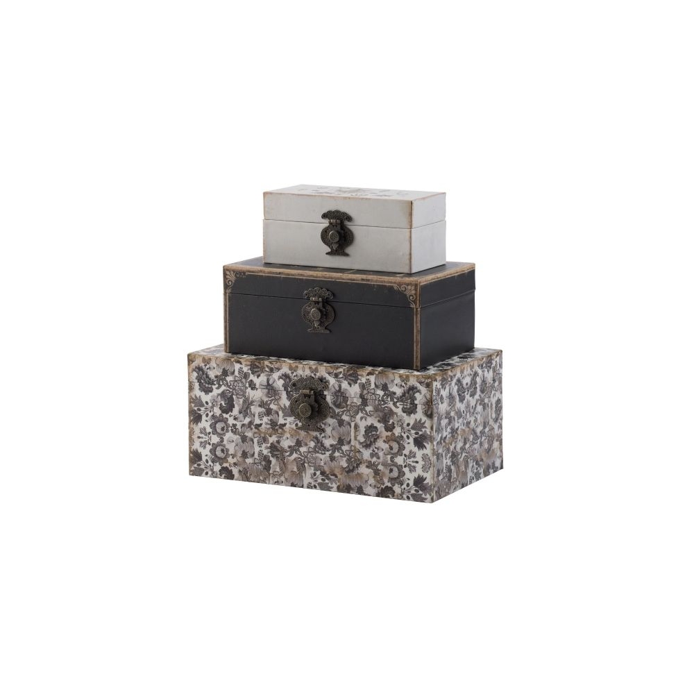 Artekko Box Πολύχρωμα MDF Διακοσμητικά Κουτιά Κοσμηματοθήκες (19x31x14)cm 3pcs Artekko AV44564