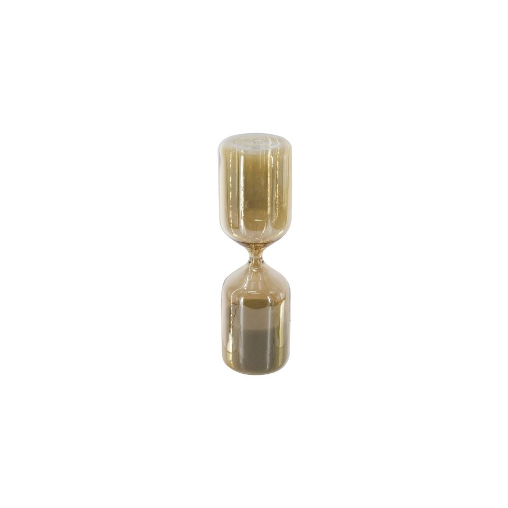 Artekko Hourglass Γυάλινη Κλεψύδρα σε Μελί Απόχρωση με Λευκή Άμμο (6x6x20.2)cm Artekko B0003