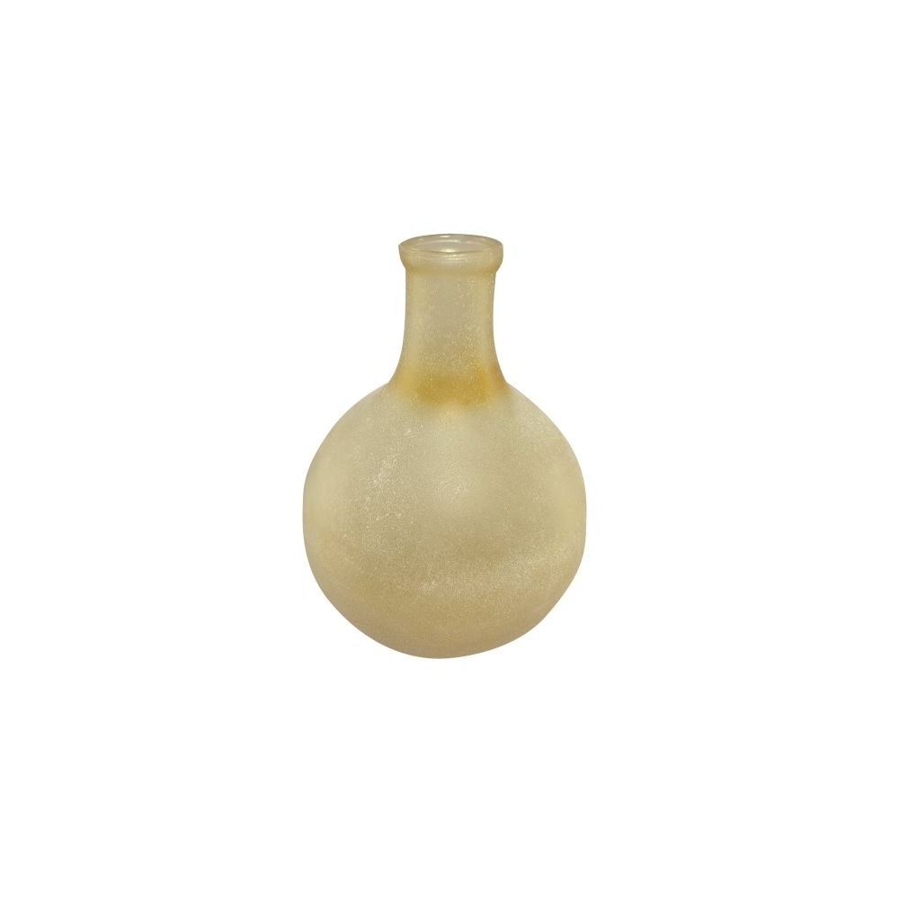 Artekko Frosted Γυάλινο Βάζο σε Μελί Απόχρωση (20.3x20.3x27.9)cm Artekko B4735-DS