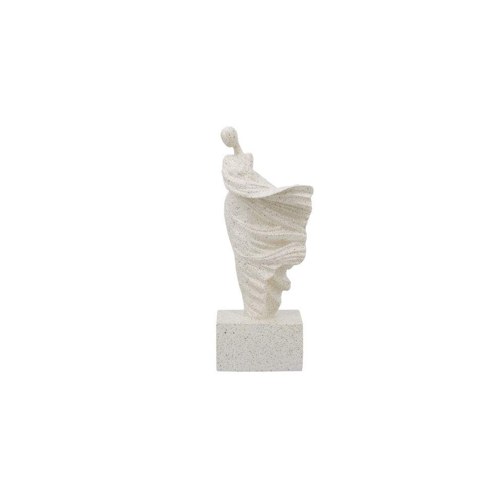 Artekko Figurine Λευκό Επιτραπέζιο Διακοσμητικό Ρητίνης με Γυναικεία Φιγούρα (14.5x11x35)cm Artekko B5507